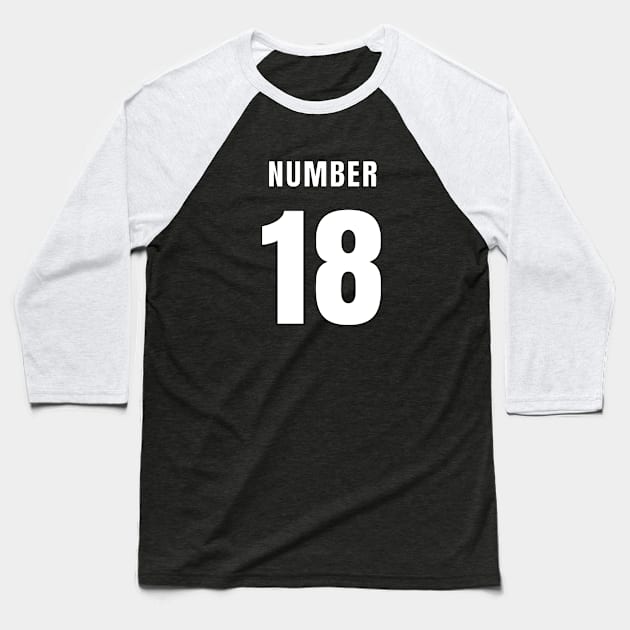 NUMBER 18 FRONT-PRINT Baseball T-Shirt by mn9